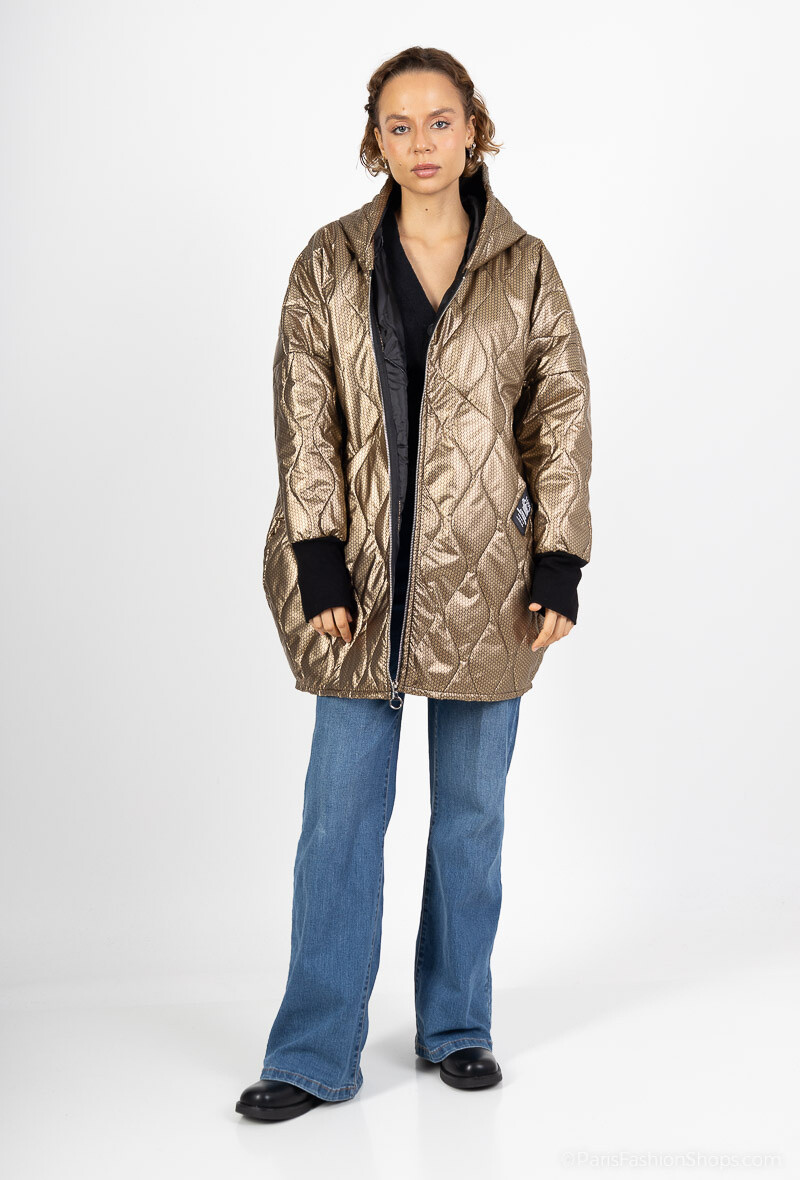 Grossiste Happy Look - Doudoune oversize imprimée métalisé JASMIN