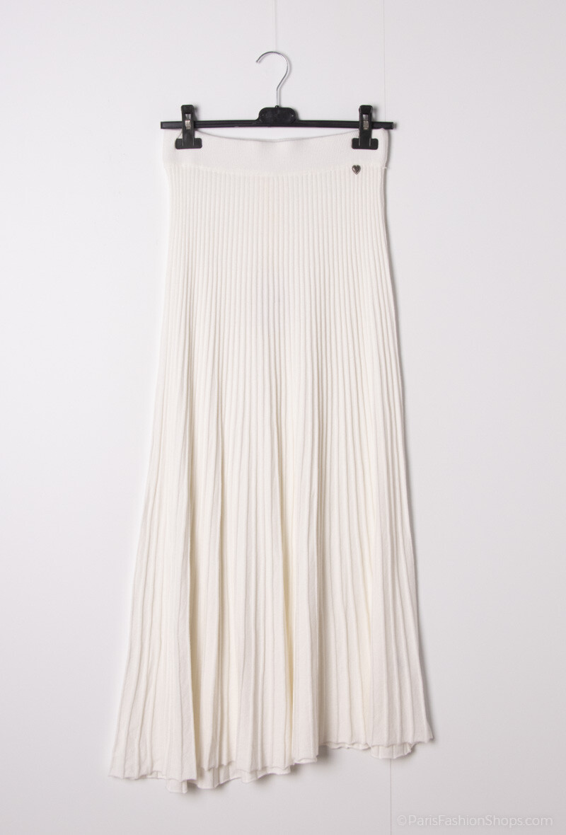 Grossiste Happy Look - Jupe Longue Femme en Maille Plissée – Élégante, Confortable et Tendance