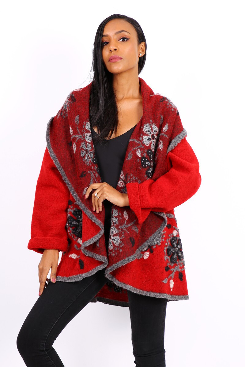 Wholesaler Happy Look - Short boiled wool jacket ICY