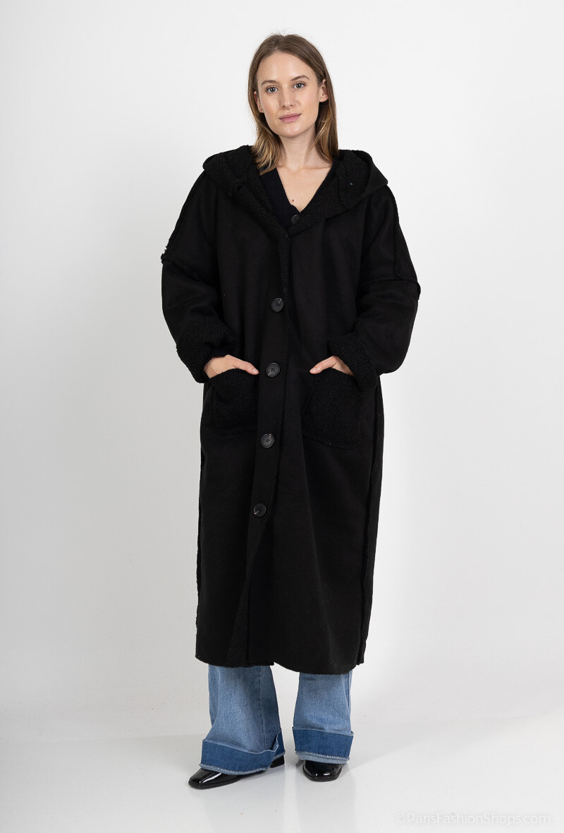 Grossiste Happy Look - Manteau long en moumoute. FEEL