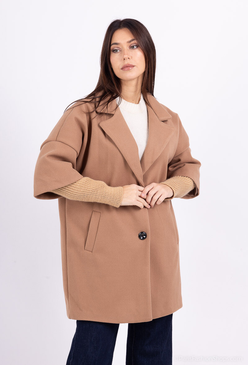 Grossiste Happy Look - Manteau court effet 2 pièces