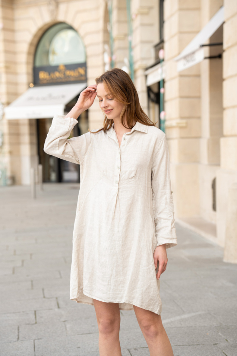 Robe chemise en lin Happy Look Paris Fashion Shops