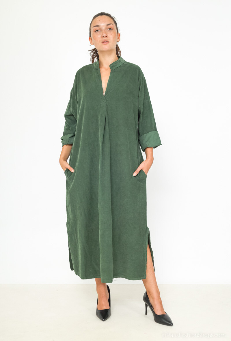 Wholesaler Happy Look - Loriane long corduroy dress