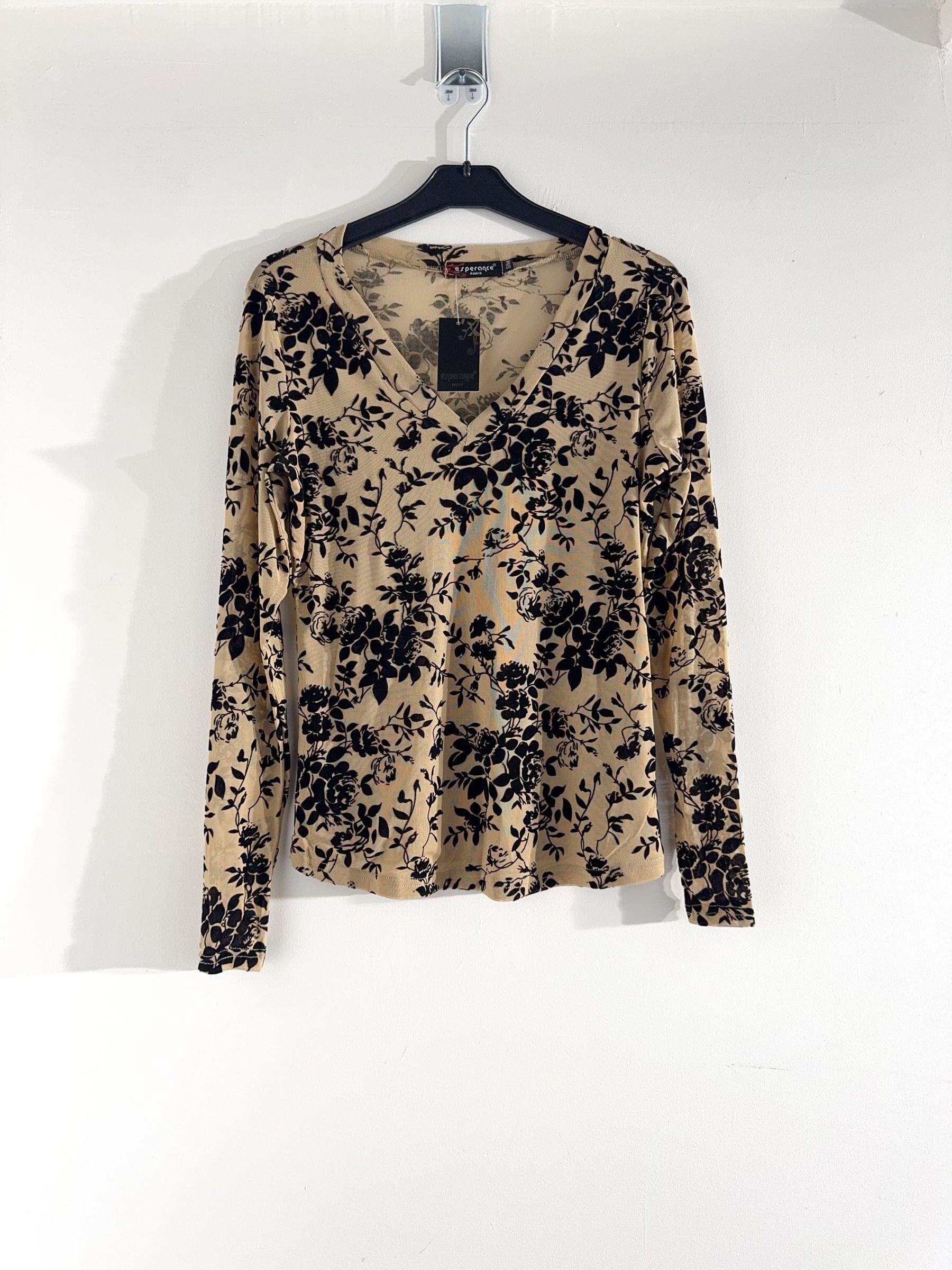 Grossiste Happy Look - Top Femme – Semi-Transparents – Motif velours fleuri