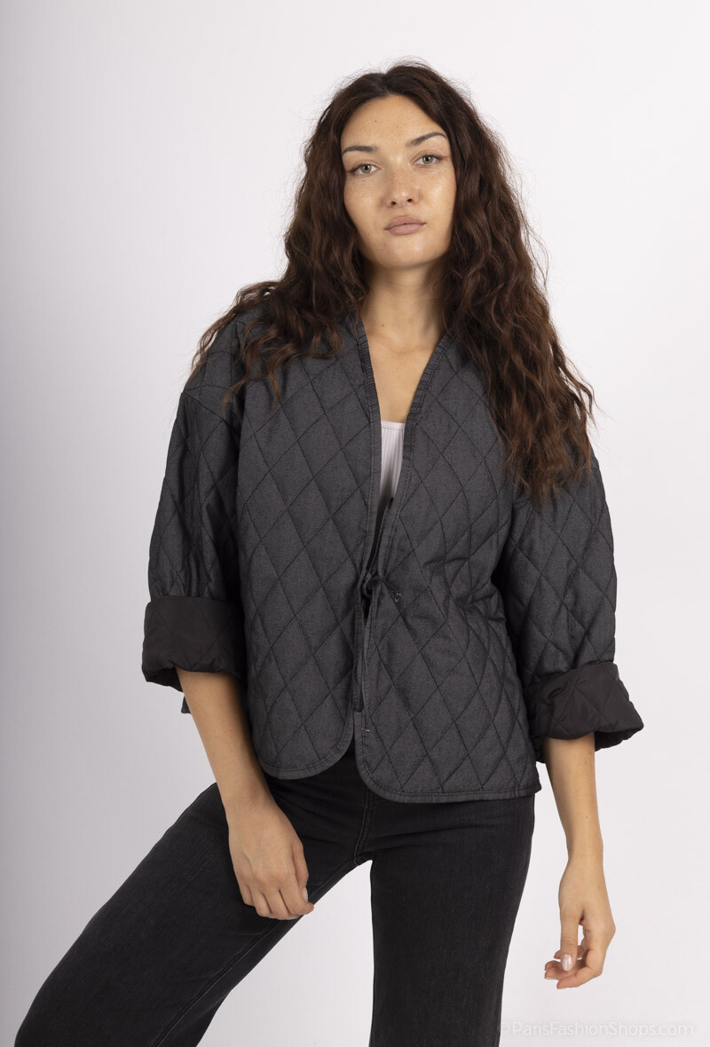 Grossiste Happy Look - Veste courte matelassé effet denim