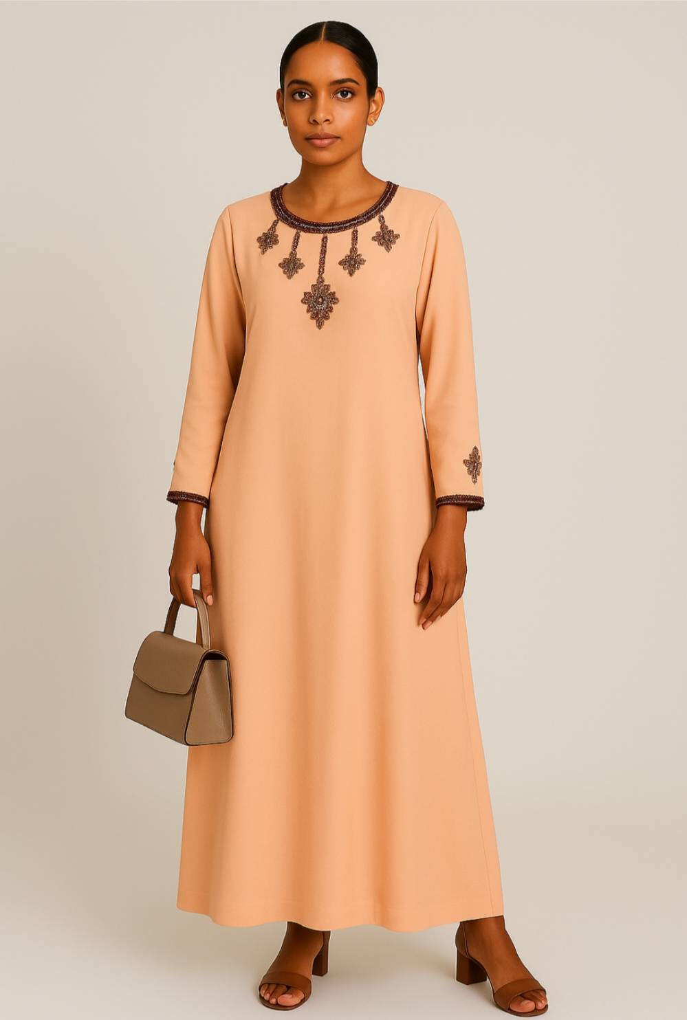 Grossista HB TEXTILE - Abito Abaya con strass