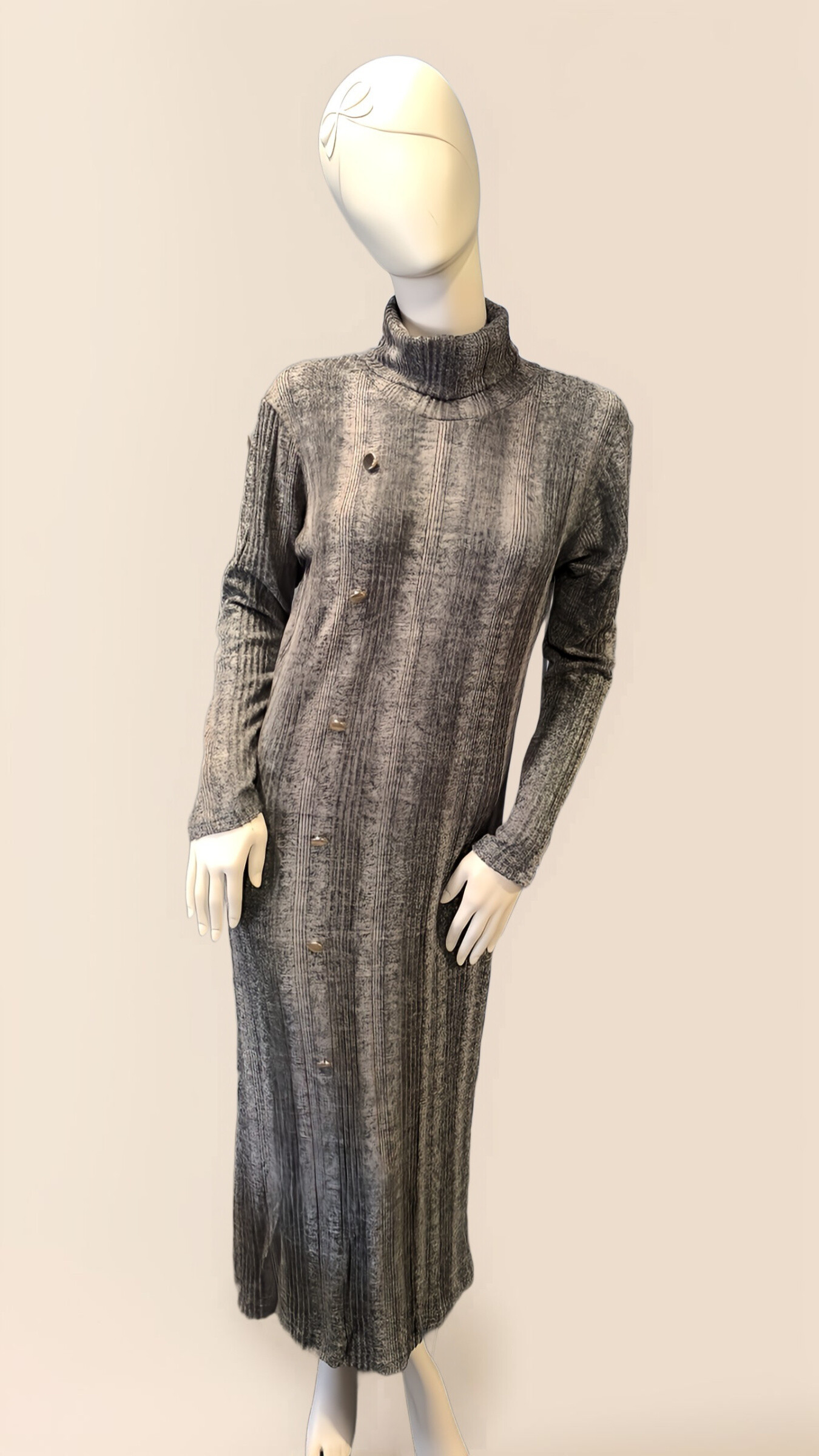 Grossista HB TEXTILE - ABITO LUNGO CON COLLO