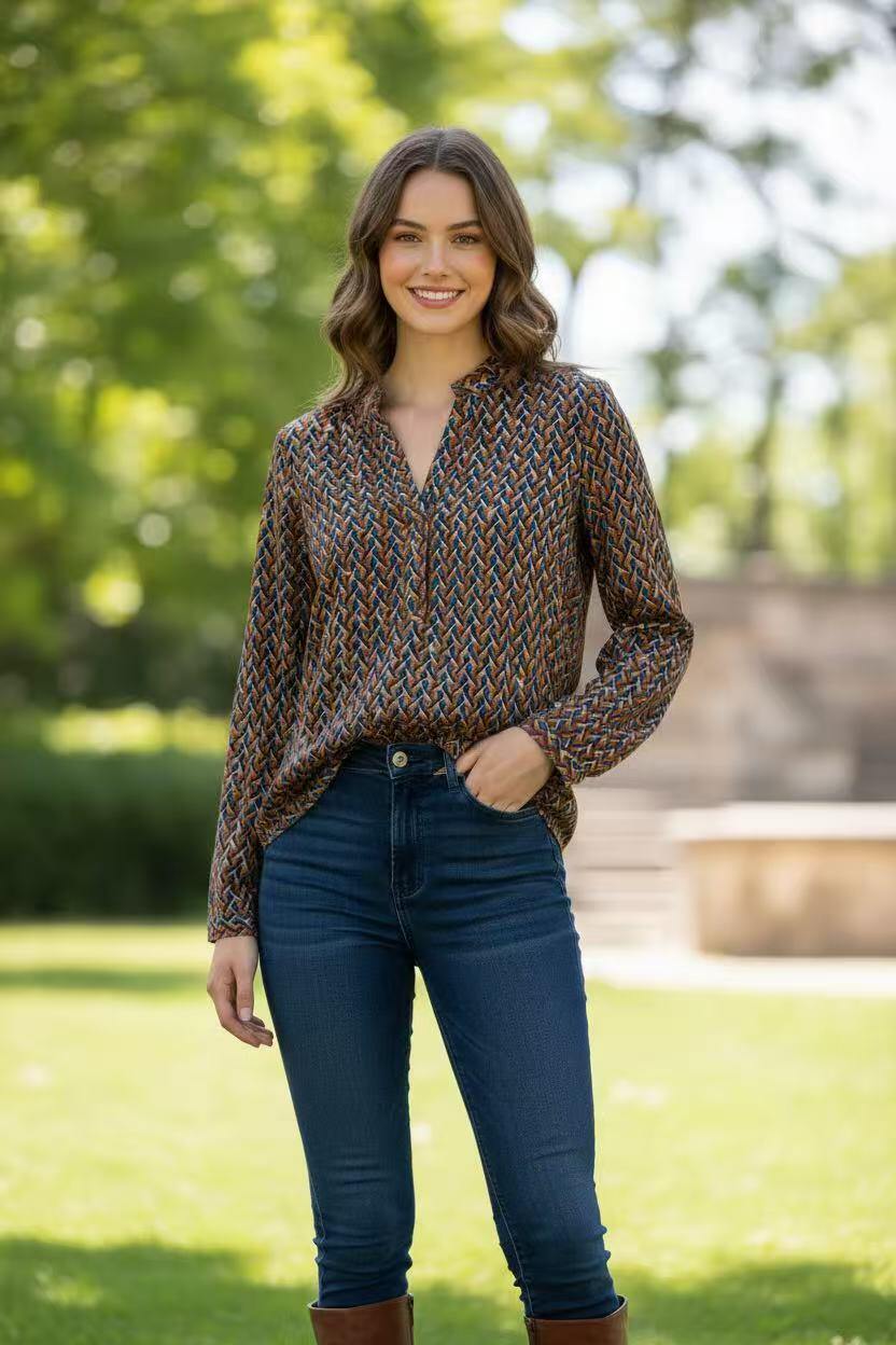 Grossiste HD DIFFUSION - Chemise Maya Terracotta