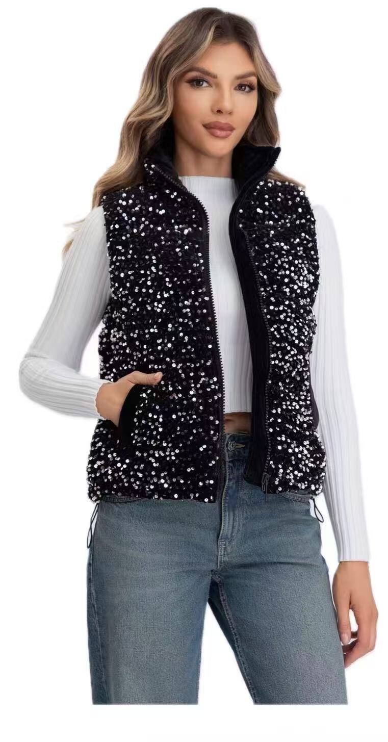 Mayorista HD Diffusion - Chaleco Acolchado Sin Mangas con Strass