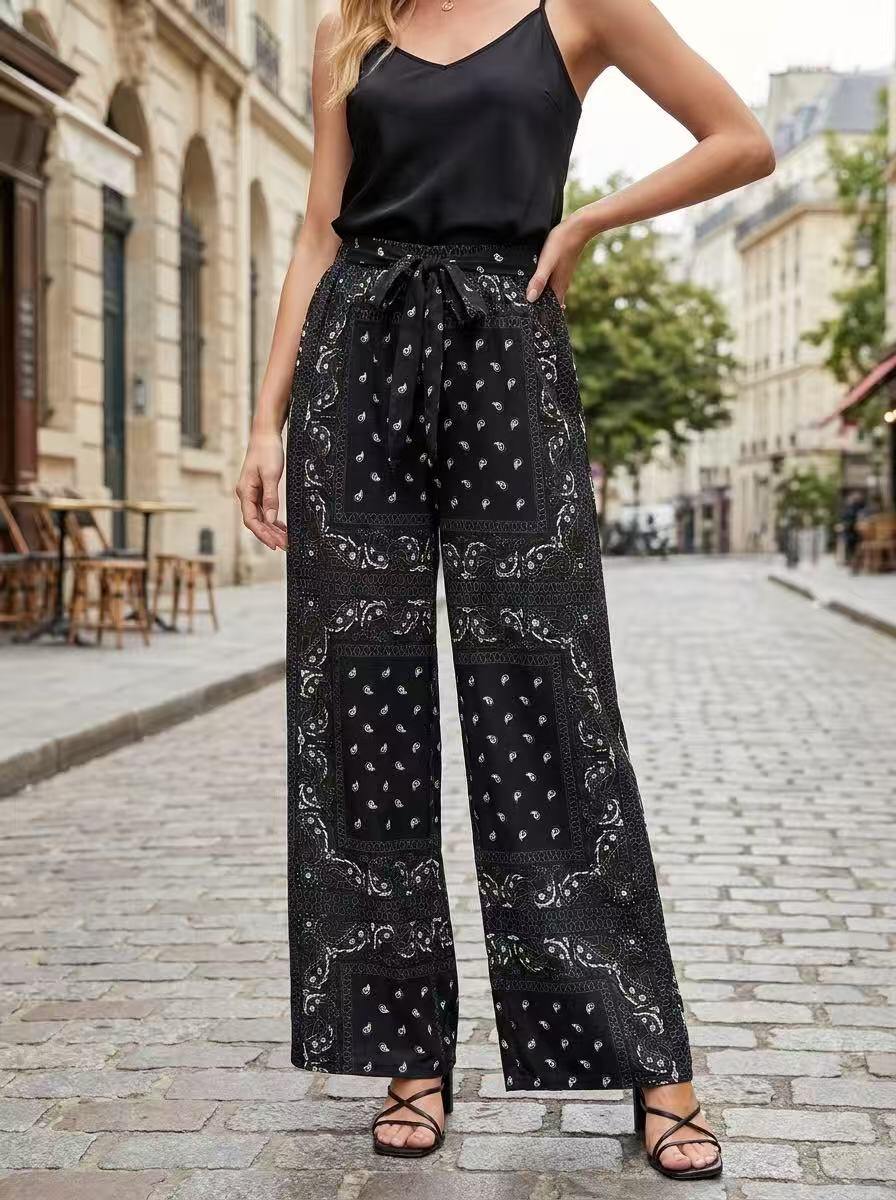 Grossiste HD DIFFUSION - Pantalon Fluide Imprimé Bandana Chic