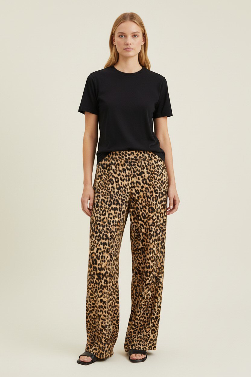 Grossiste HD DIFFUSION - Pantalon Fluide Léopard