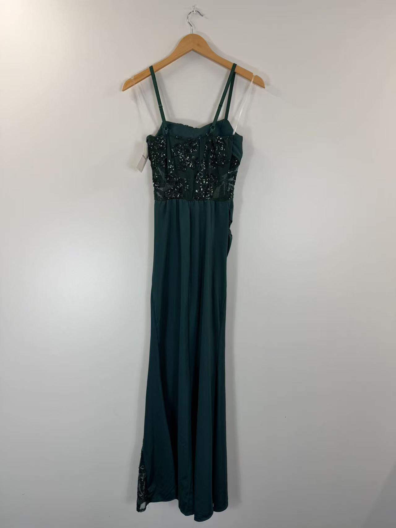 rixo dress green Yousra Crepe de Chine Maxi in Tie Dye it features voluminous proportions main image 1