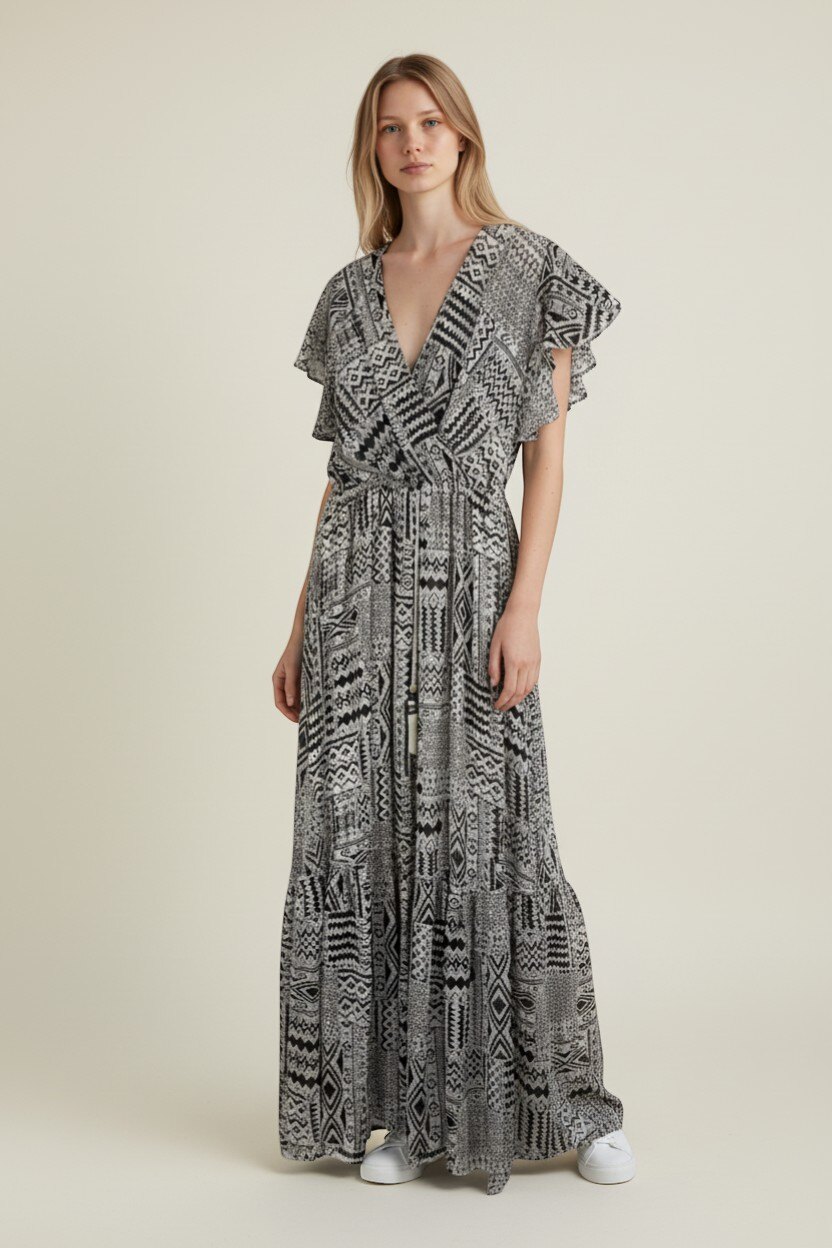 chinese dress ladies Lost In Paris Knit Maxi Dress