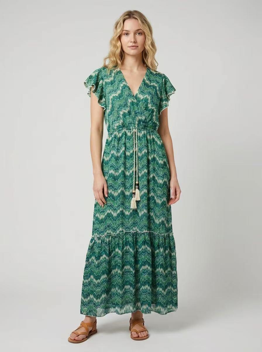 hd in paris green dress New Anthropologie Fanned Palm Dress by HD in Paris/Green, XXSP, XSP, SP, S