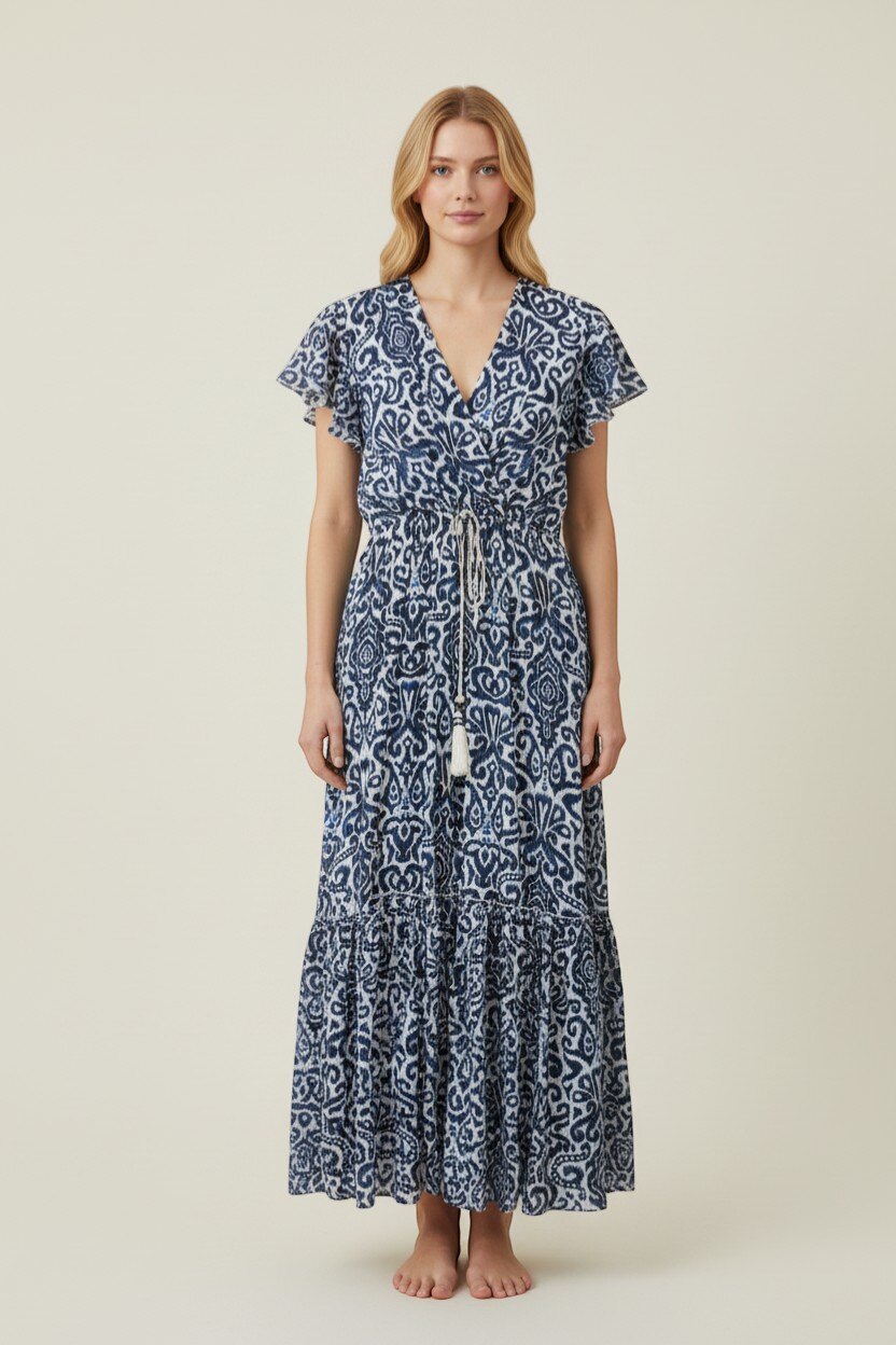 Elegant Printed Maxi Dress | Paris Fashion Shops