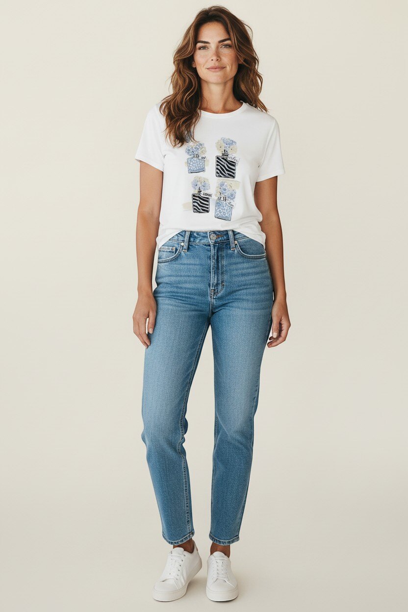 Großhändler HD DIFFUSION - Eleganz Bedrucktes T-Shirt