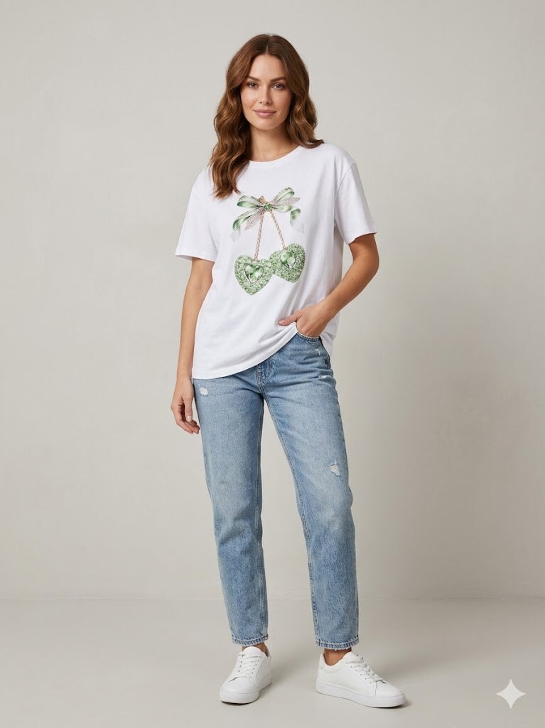 Großhändler HD DIFFUSION - Eleganz Bedrucktes T-Shirt
