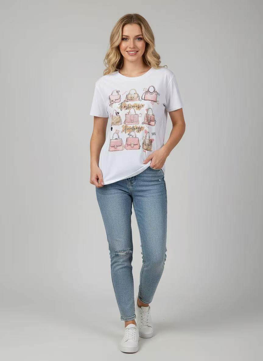 Grossista HD DIFFUSION - T-shirt Stampata Eleganza