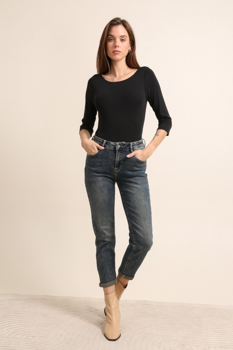 Wholesaler HELLO MISS - Raw colored wide leg jeans