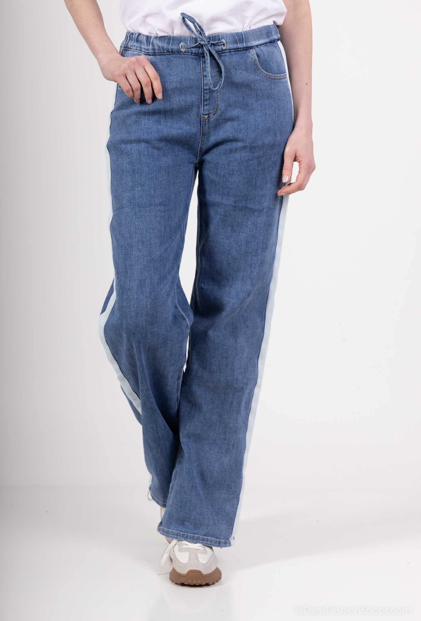 Wholesaler HELLO MISS - Right and wide elasticous jeans