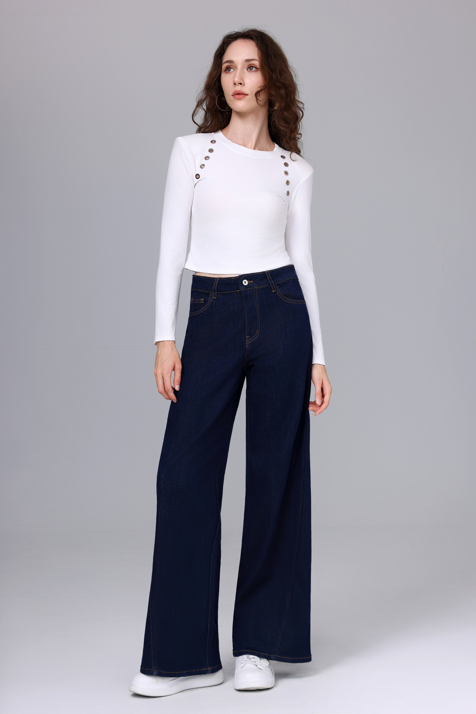Großhändler HELLO MISS - Weite gerade geschnittene Jeans