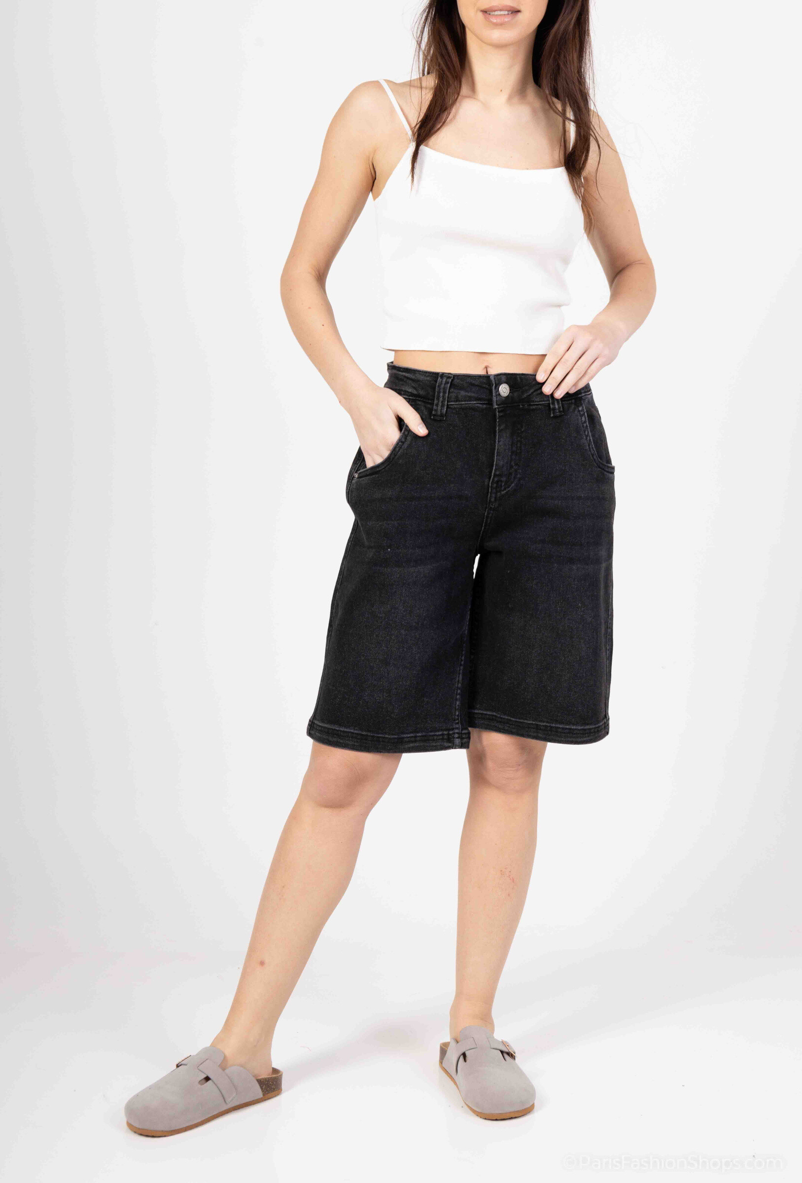 Wholesaler HELLO MISS - Bermuda in jeans