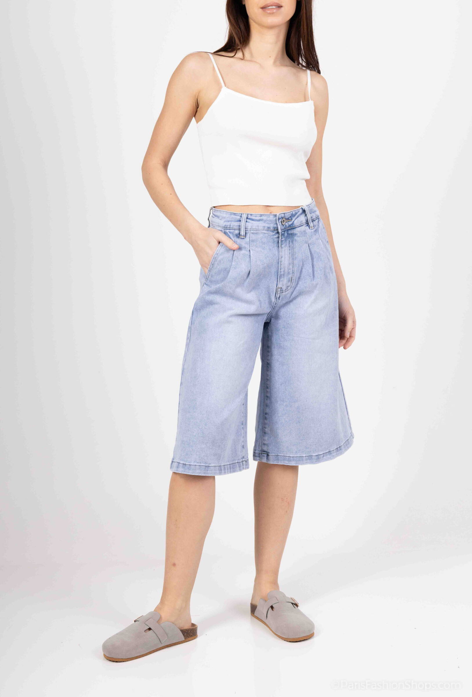 Grossista HELLO MISS - Bermuda in jeans