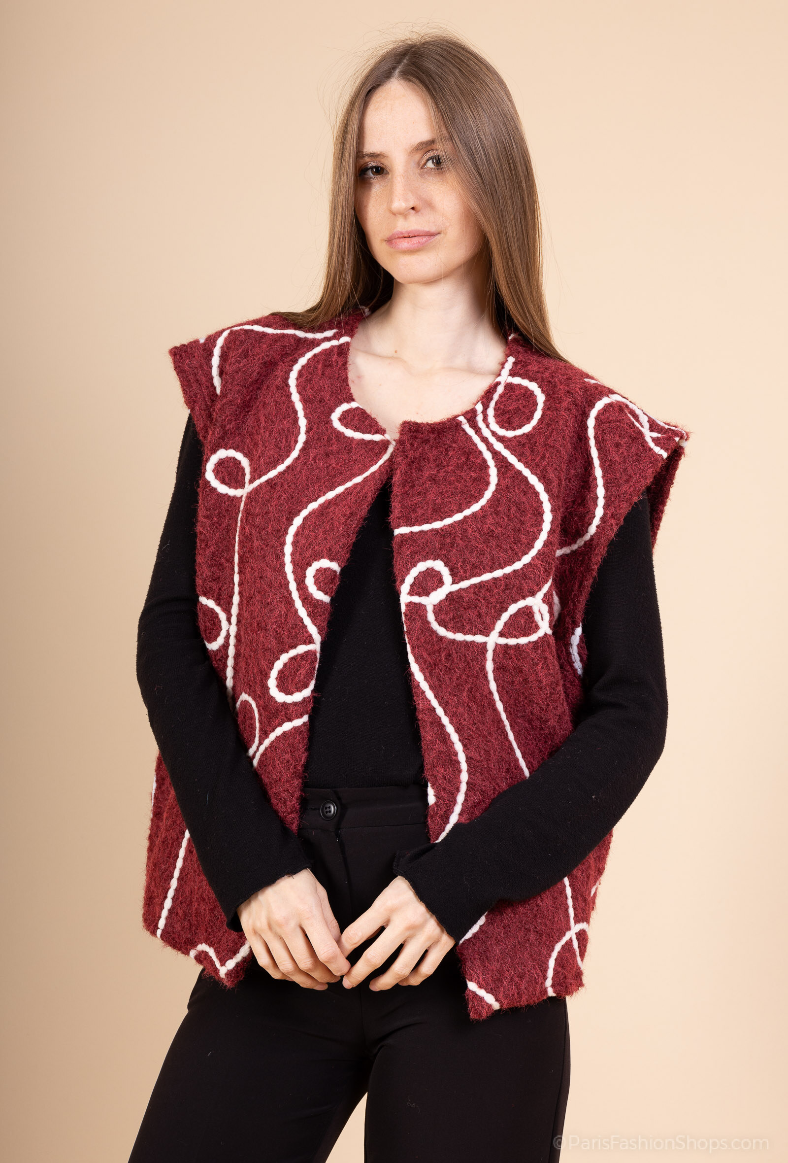 Grossiste HERYA - Gilet brodé