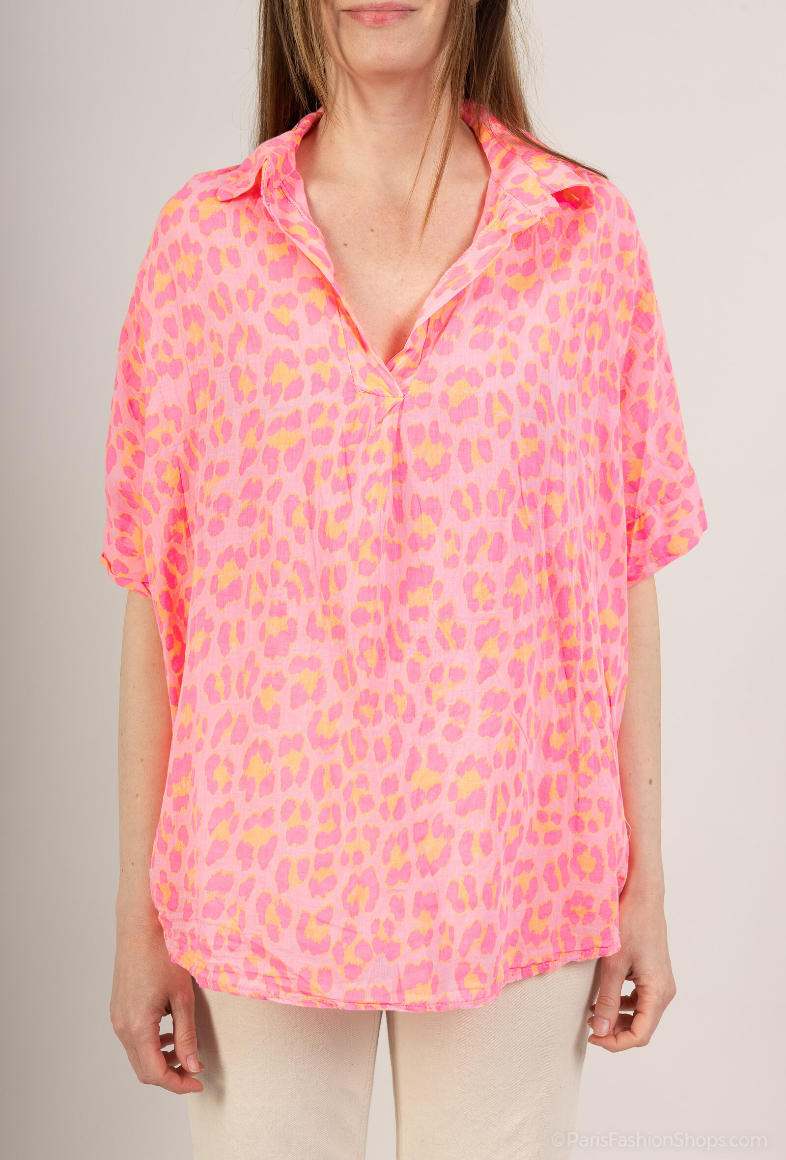 Mayorista HÉRA - Léopard Cotton Sail -Blusa libre