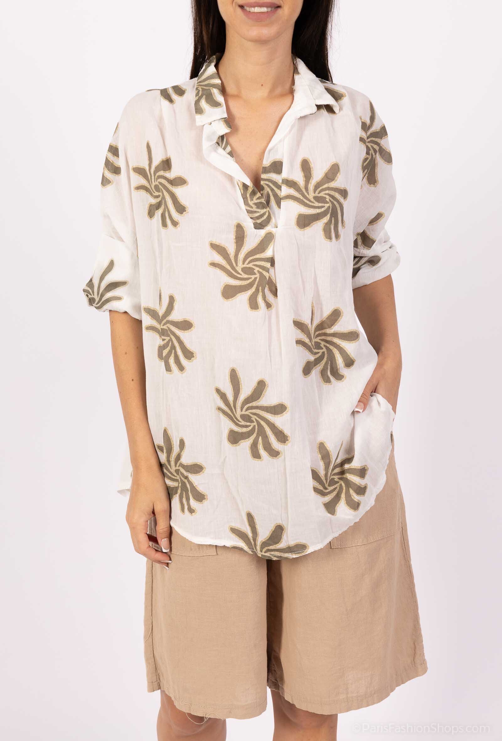 Wholesaler HÉRA - Golden outline print blouse