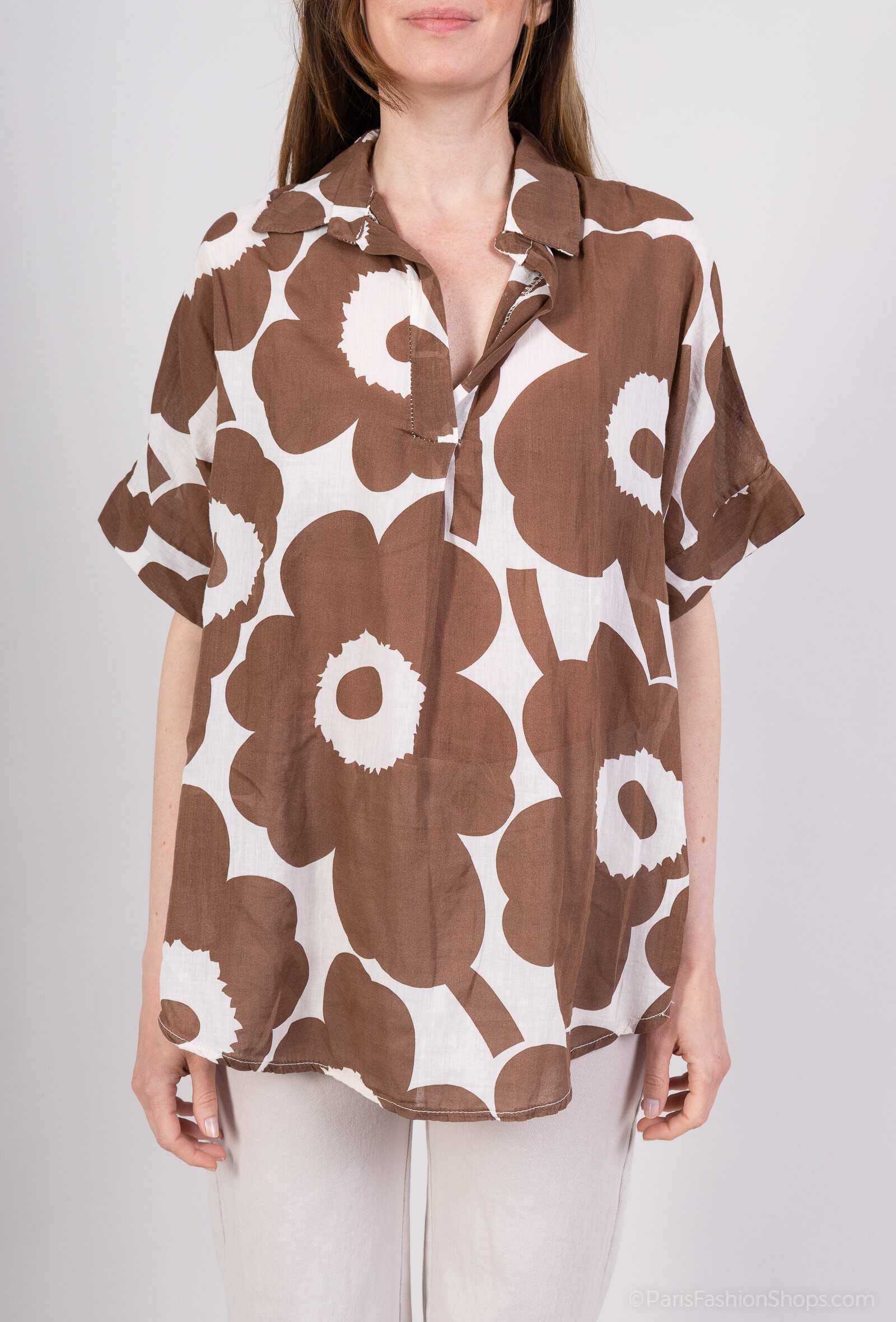 Wholesaler HÉRA - Short printed short sleeve blouse
