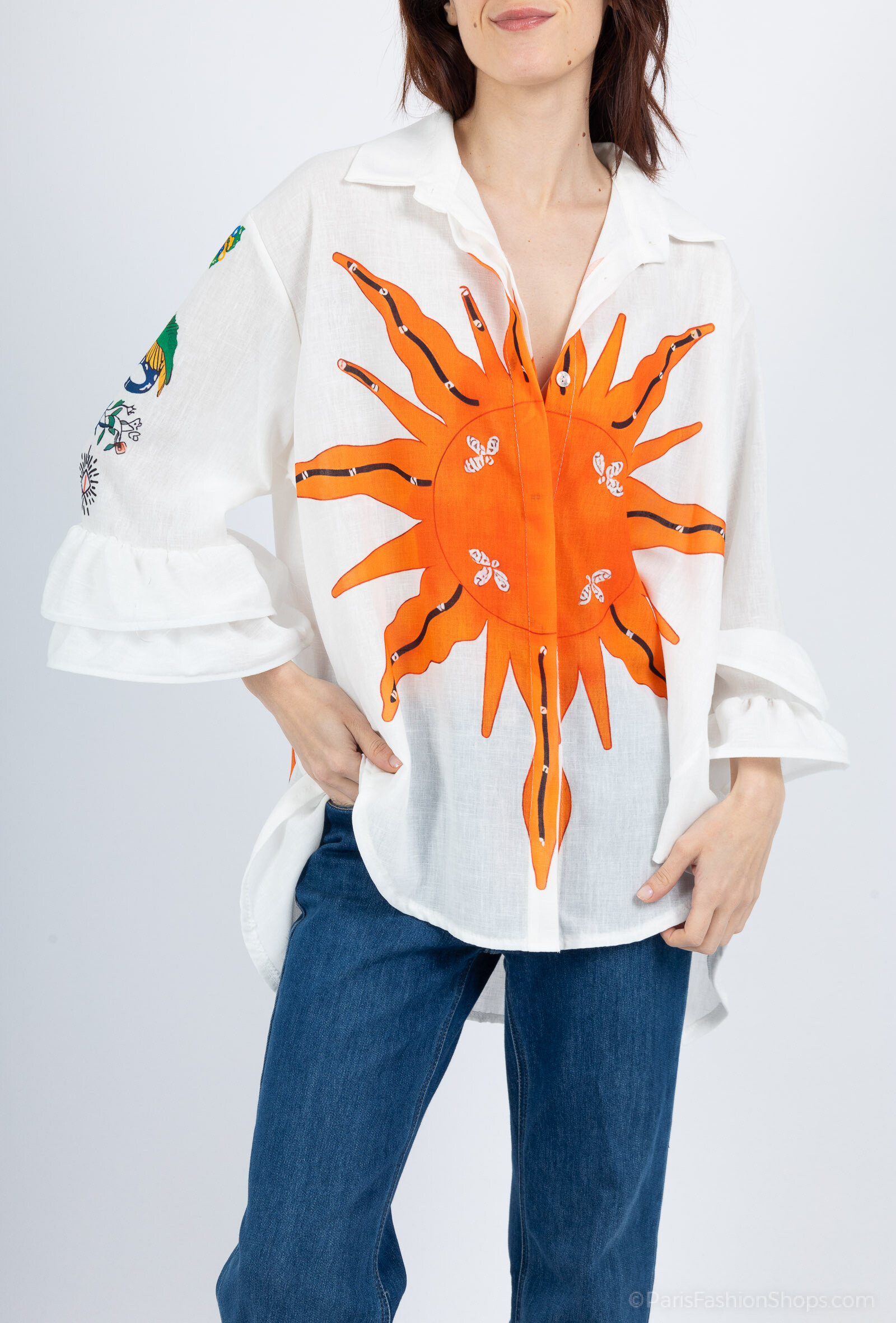 Grossiste HÉRA - Chemise manche bouffante motif divers