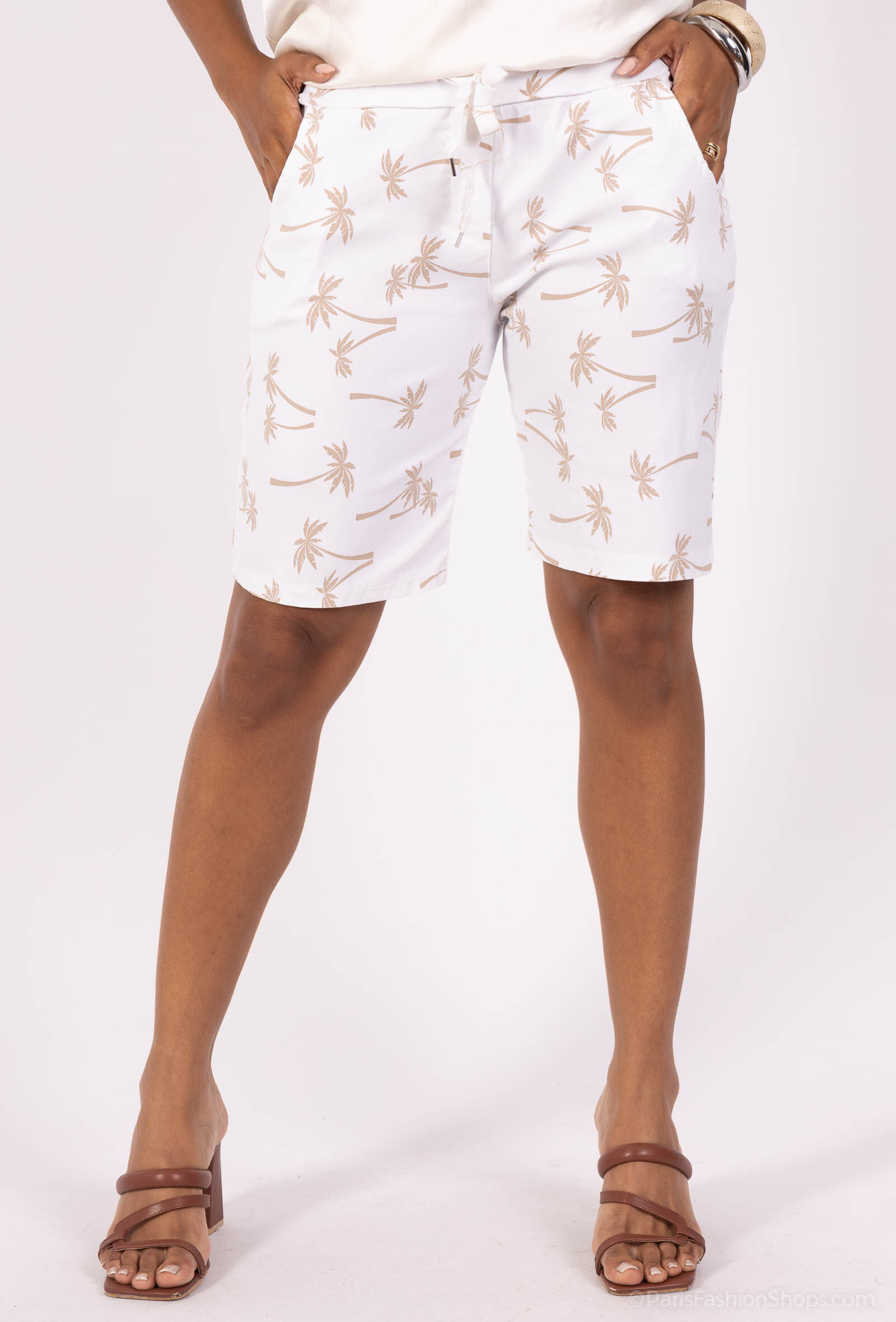 Grossista HÉRA PARIS - Bermuda Shorts Palm Pattern