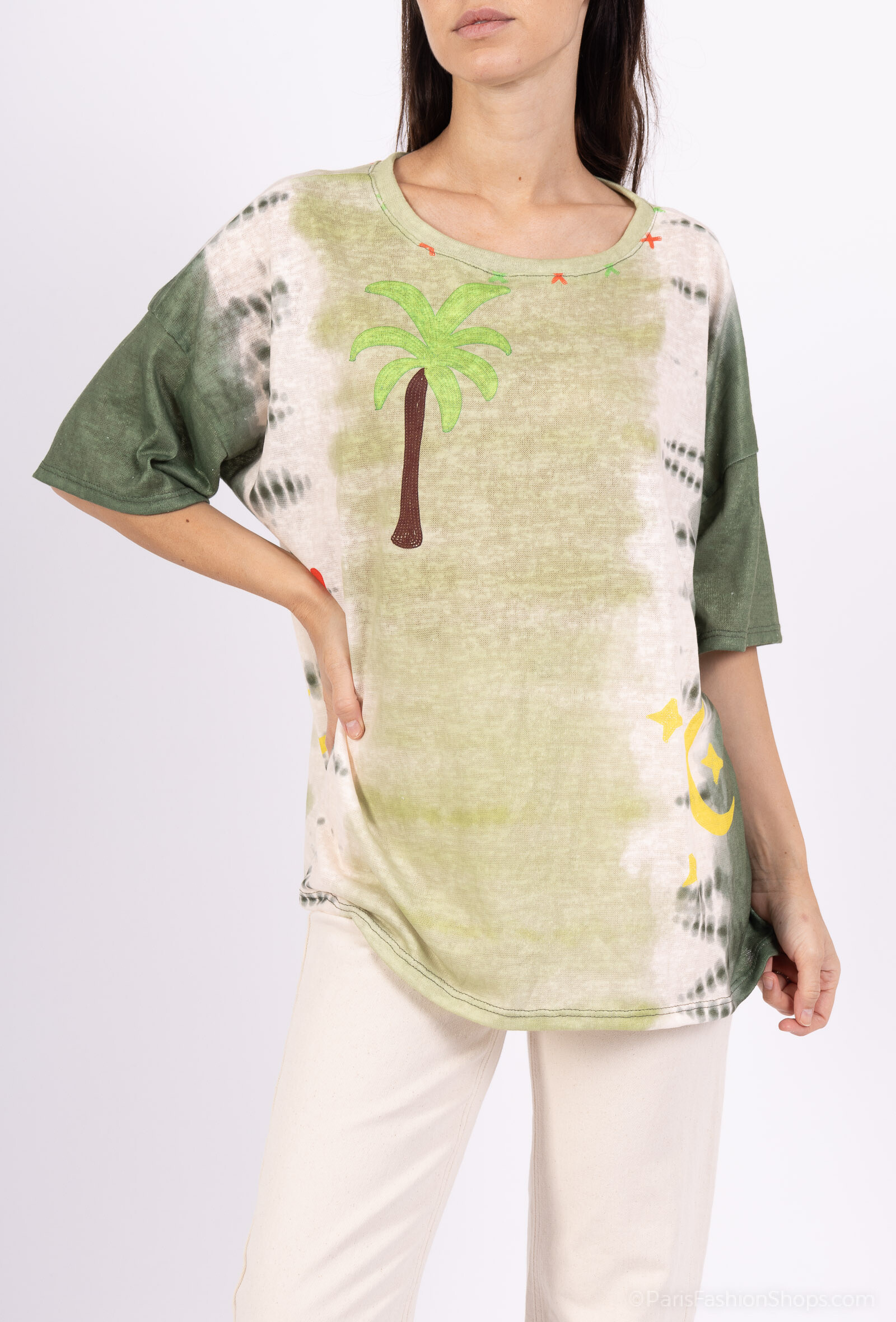 Wholesaler HÉRA - Tie style t-shirt and heart palm palm