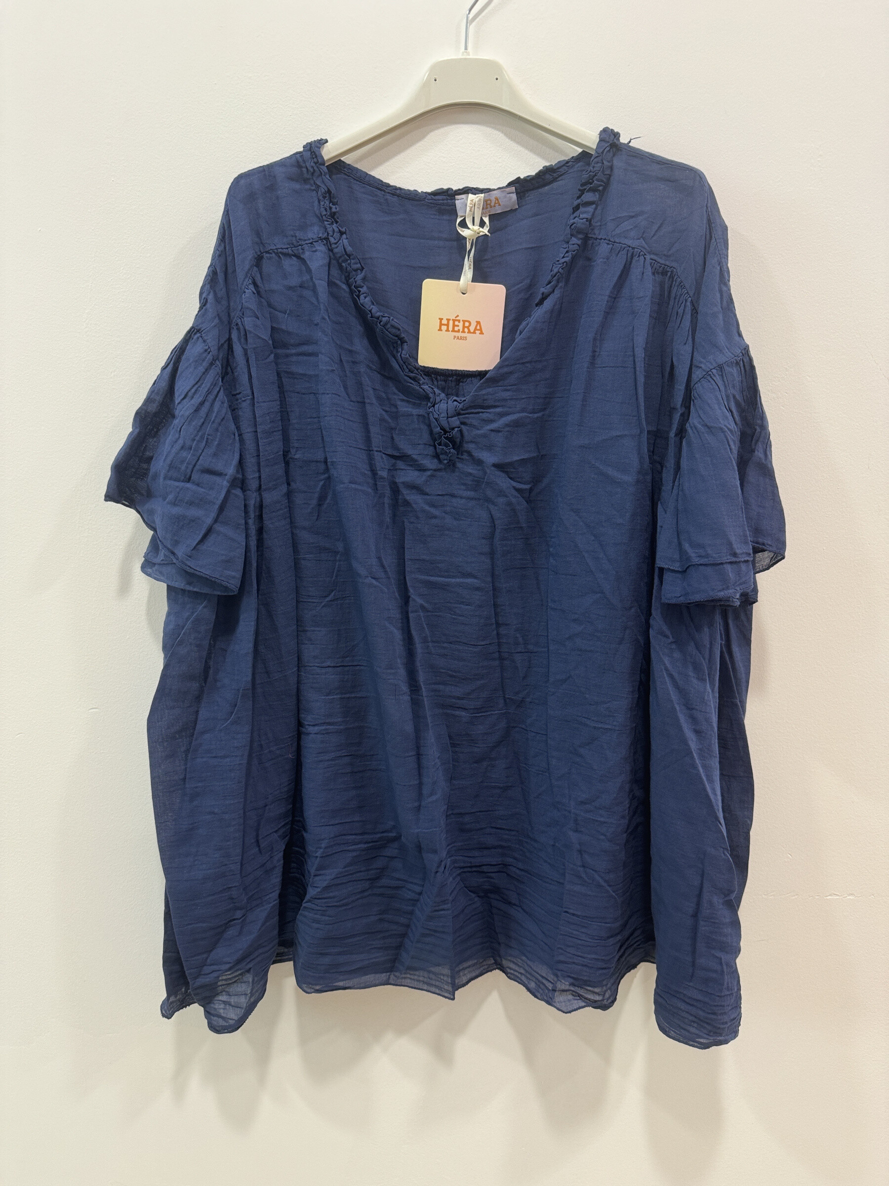 Wholesaler HÉRA - Cotton sail top with clear collar and braided finish