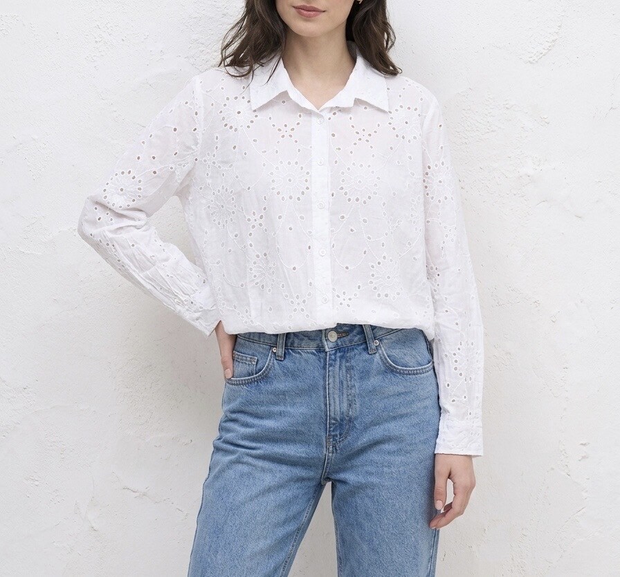 Wholesaler HERYA - Short shirt in eyelet embroidery