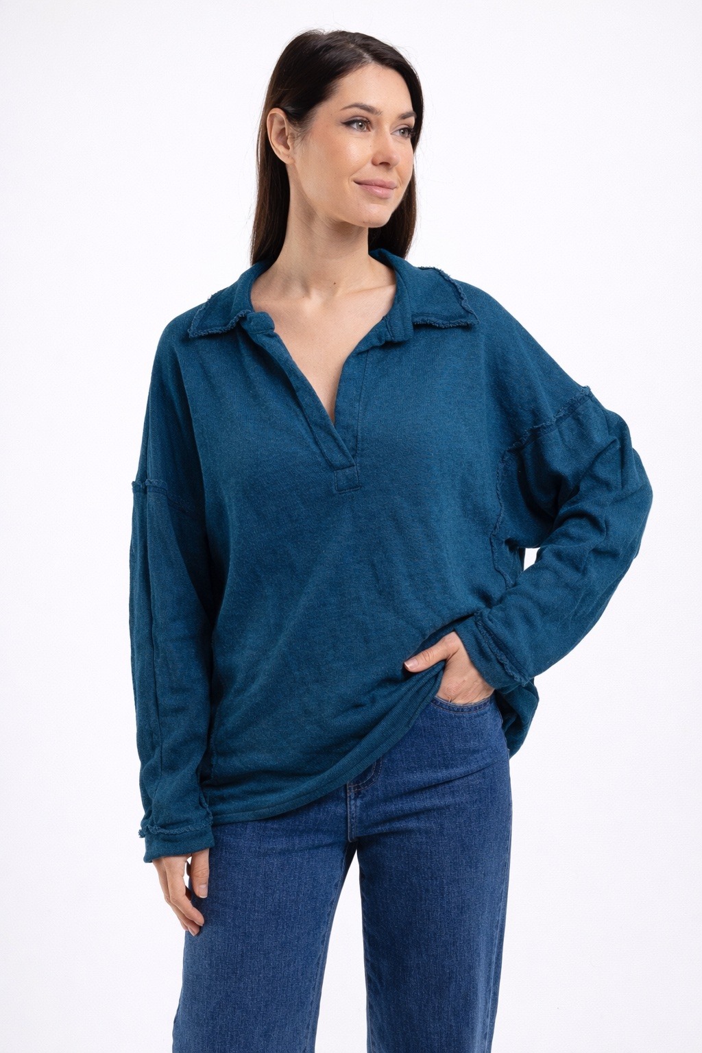 Grossiste HERYA - Pull col chemise