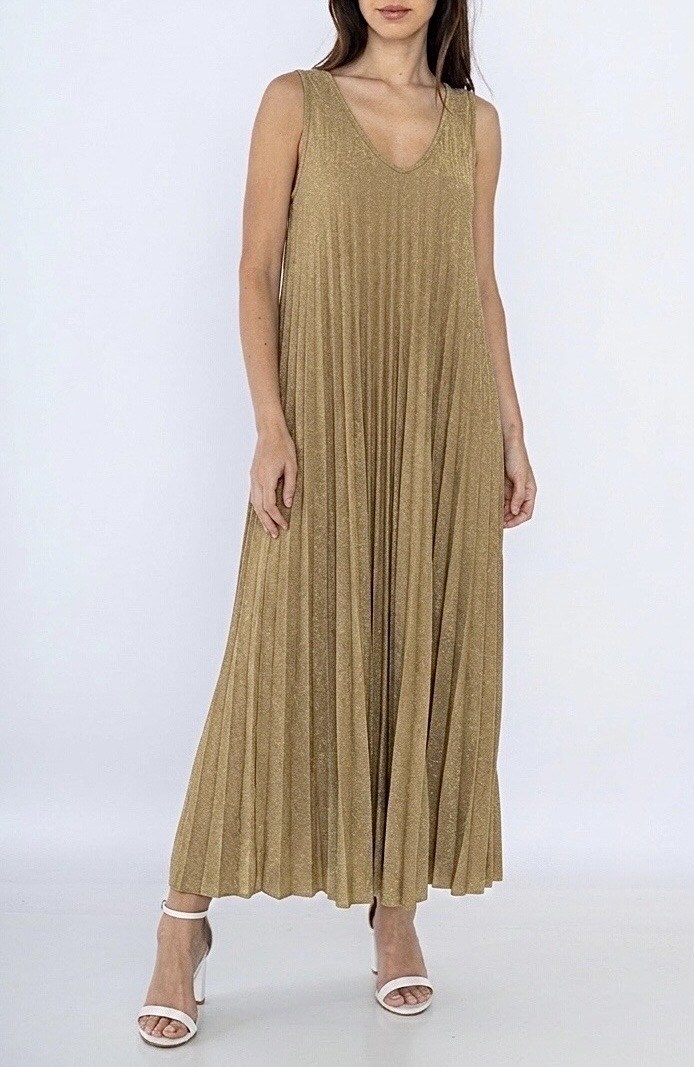 Wholesaler HERYA - PLEATED LUREX DRESS WITH THICK STRAPS