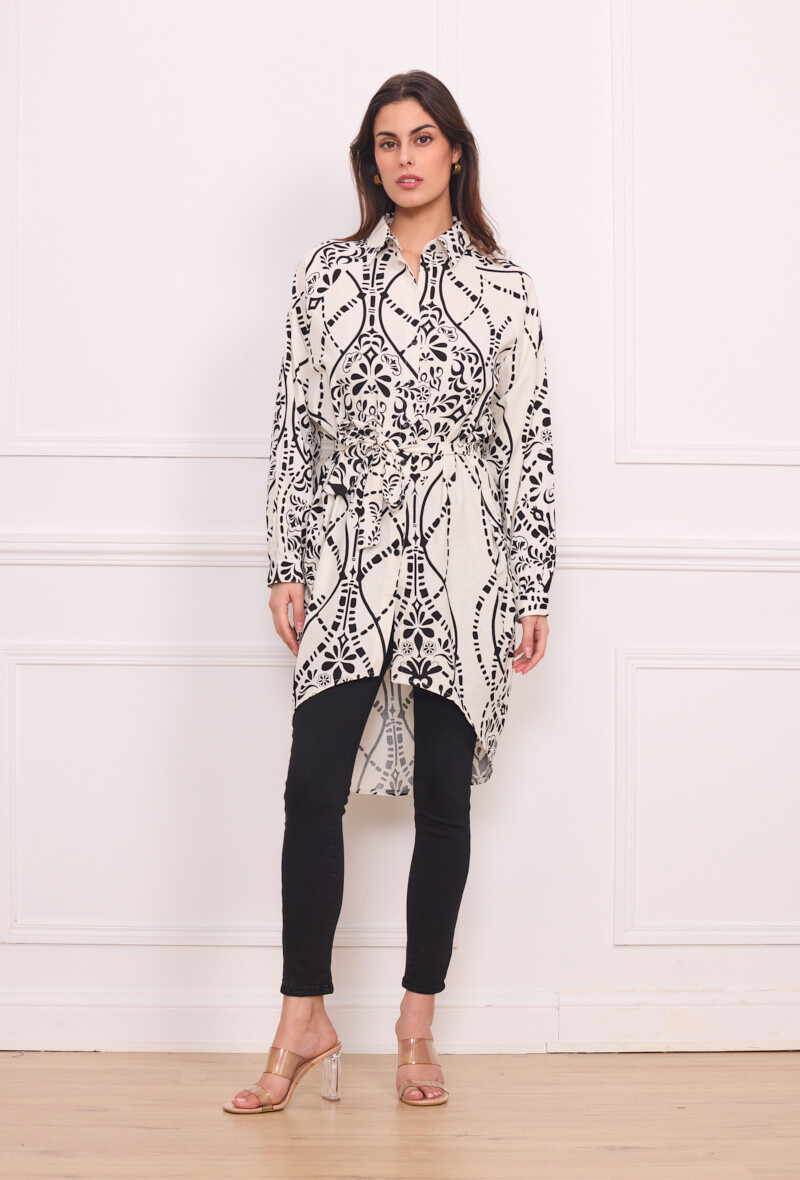 Mayorista HF - Camisa de túnica con estampado