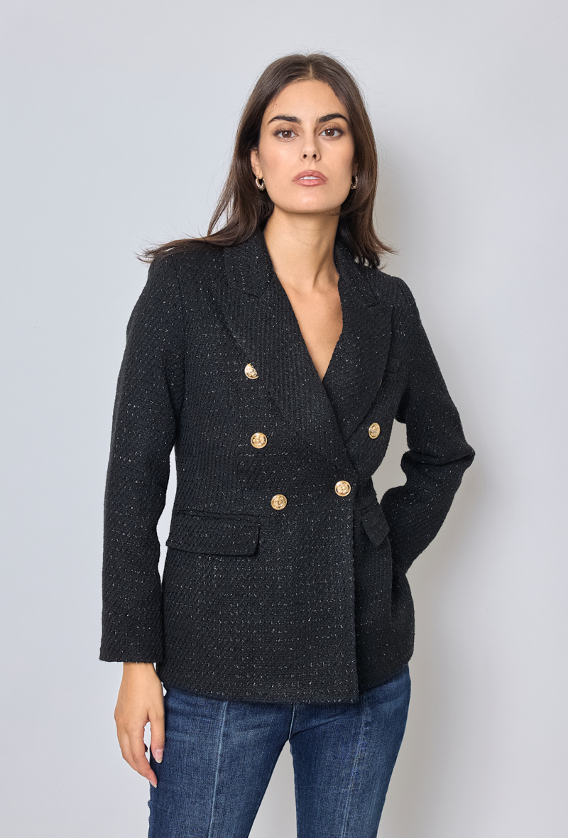 Wholesaler HF - Sequined Tweed Blazer