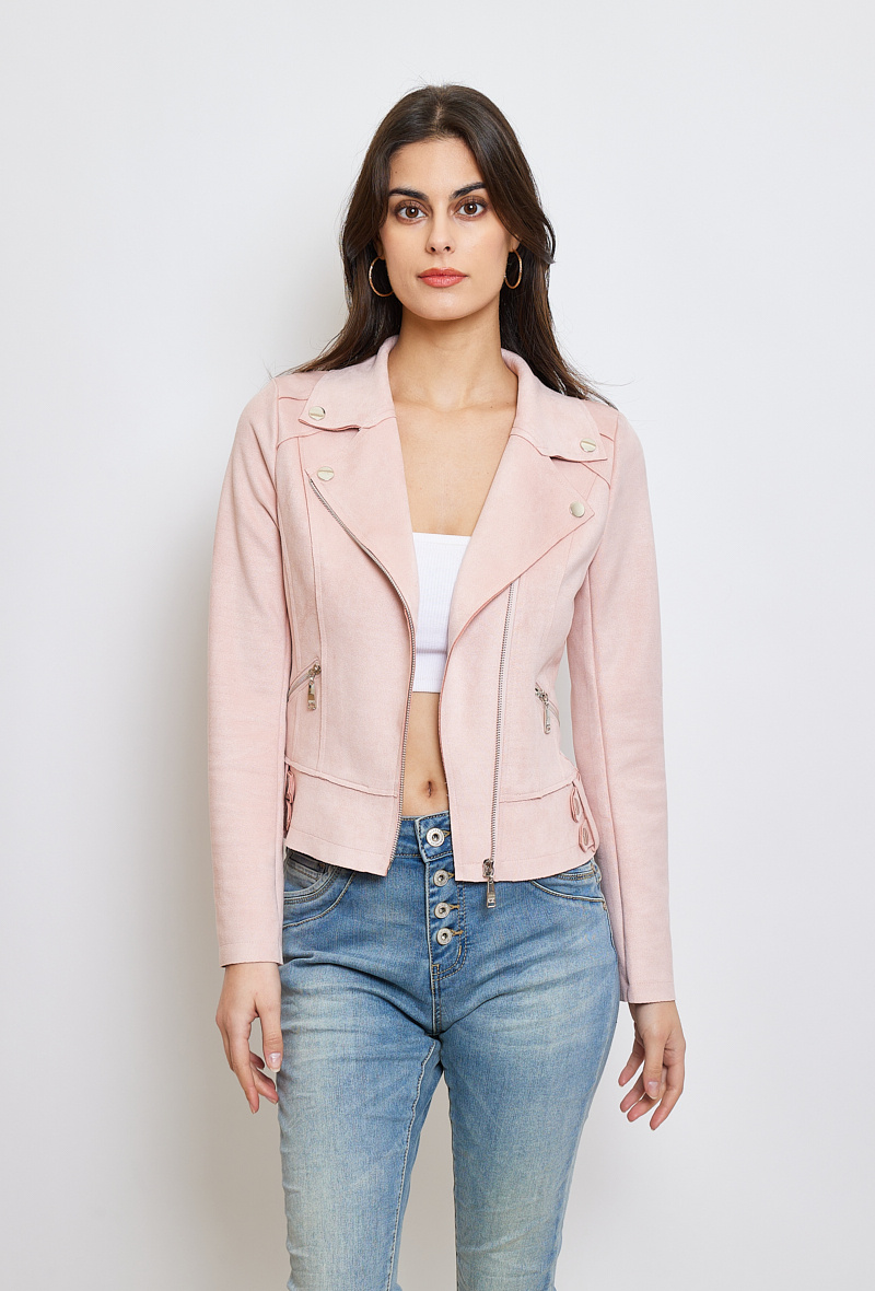 Mayorista HF - Chaqueta de ante de corte recto
