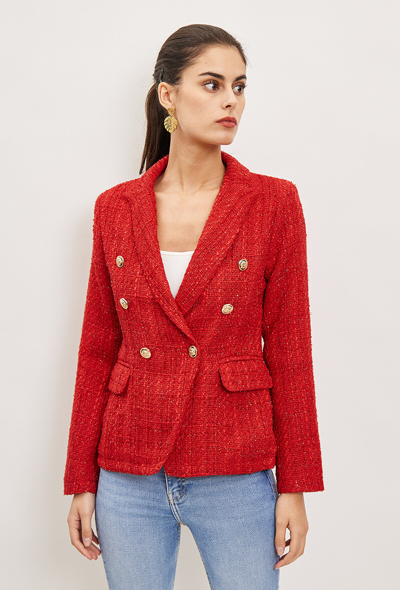 Großhändler HF - Glänzende Tweedjacke