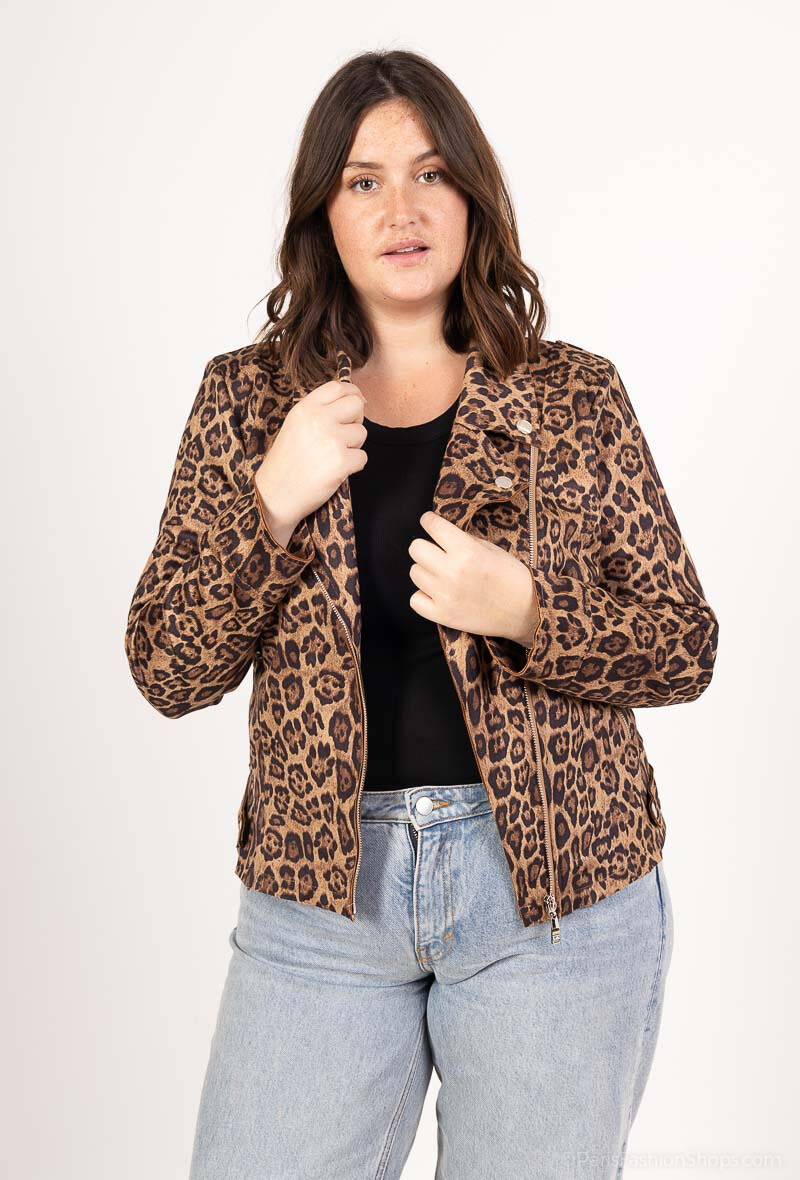 Grossiste HF - Veste léopard grande taille