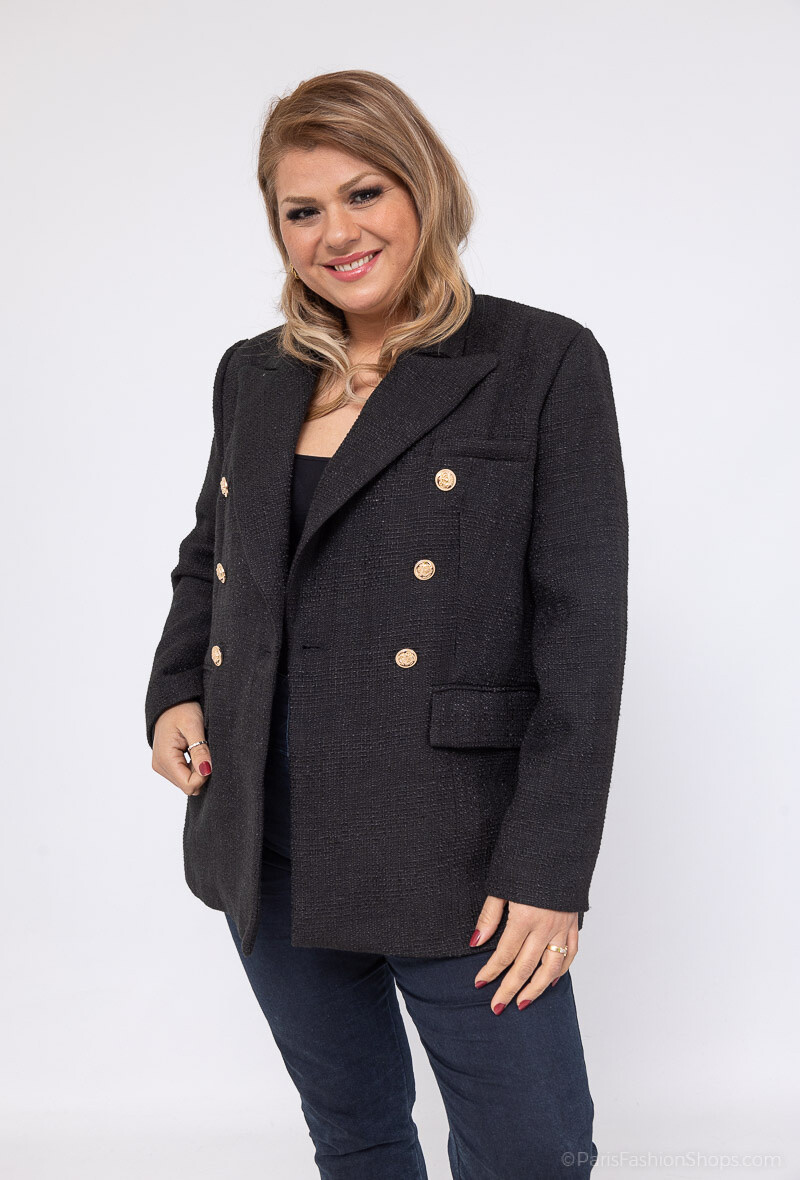 Großhändler HF - Tweed-Blazer in Übergröße
