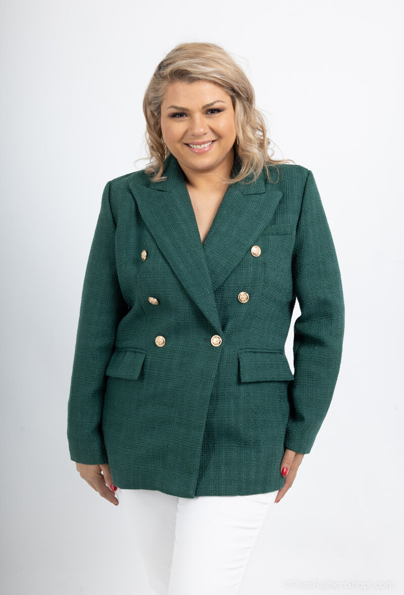 Grossista HF - Blazer in tweed taglie forti