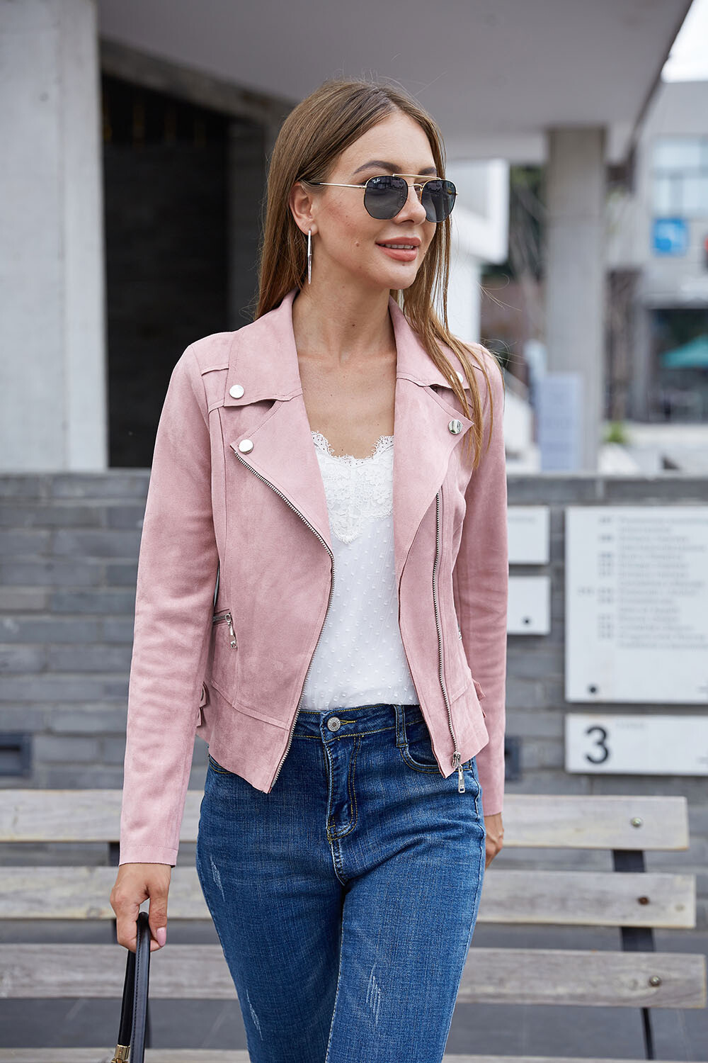 Wholesaler HF - Suede jacket small and large size