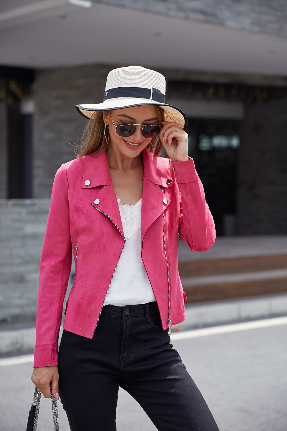 Wholesaler HF - Suede jacket small and large size