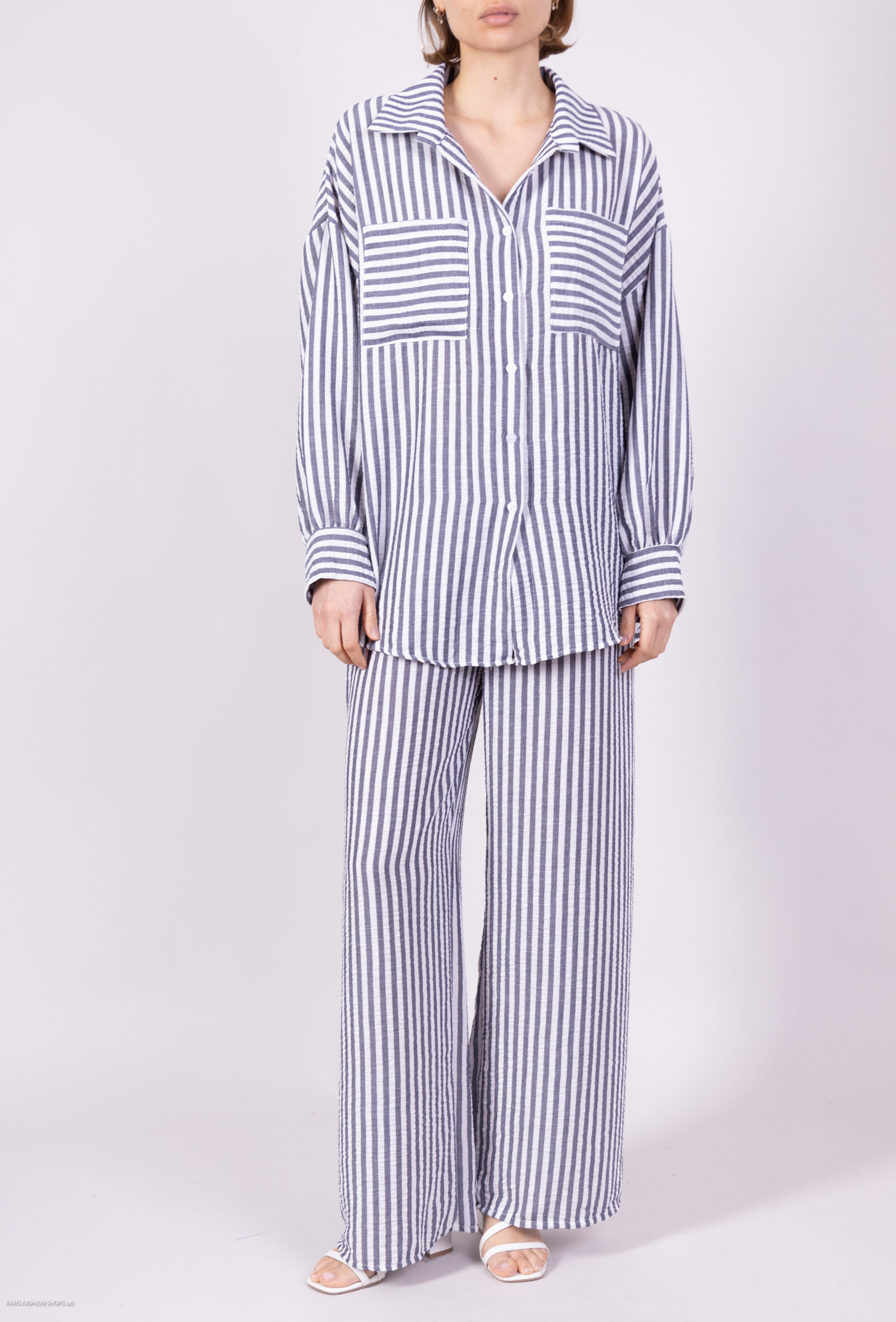Wholesaler HJA diffusion - Striped shirt and pants set
