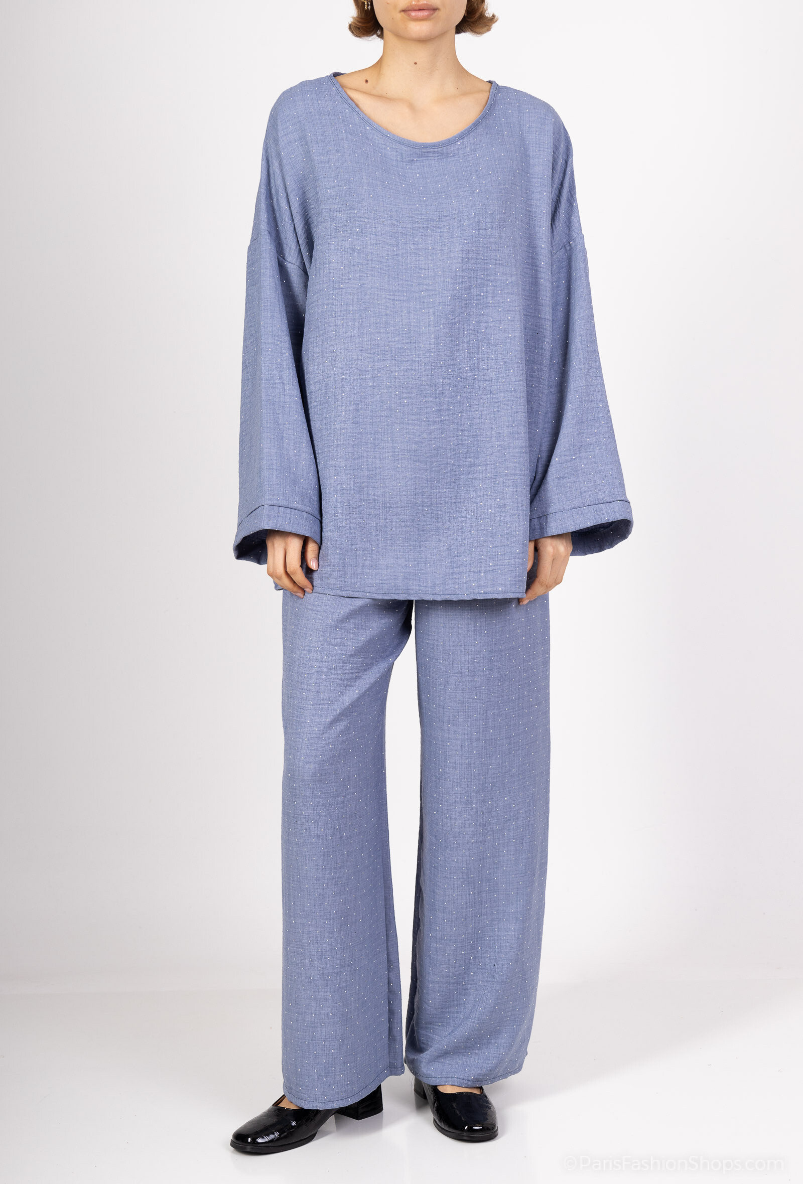 Grossiste HJA diffusion - ensemble haut et pantalon à paillettes