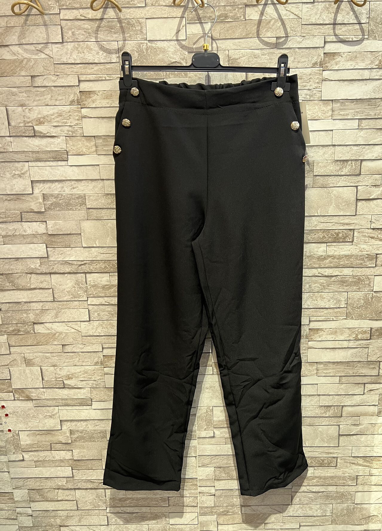 Wholesaler HJA diffusion - Straight pants with golden buttons